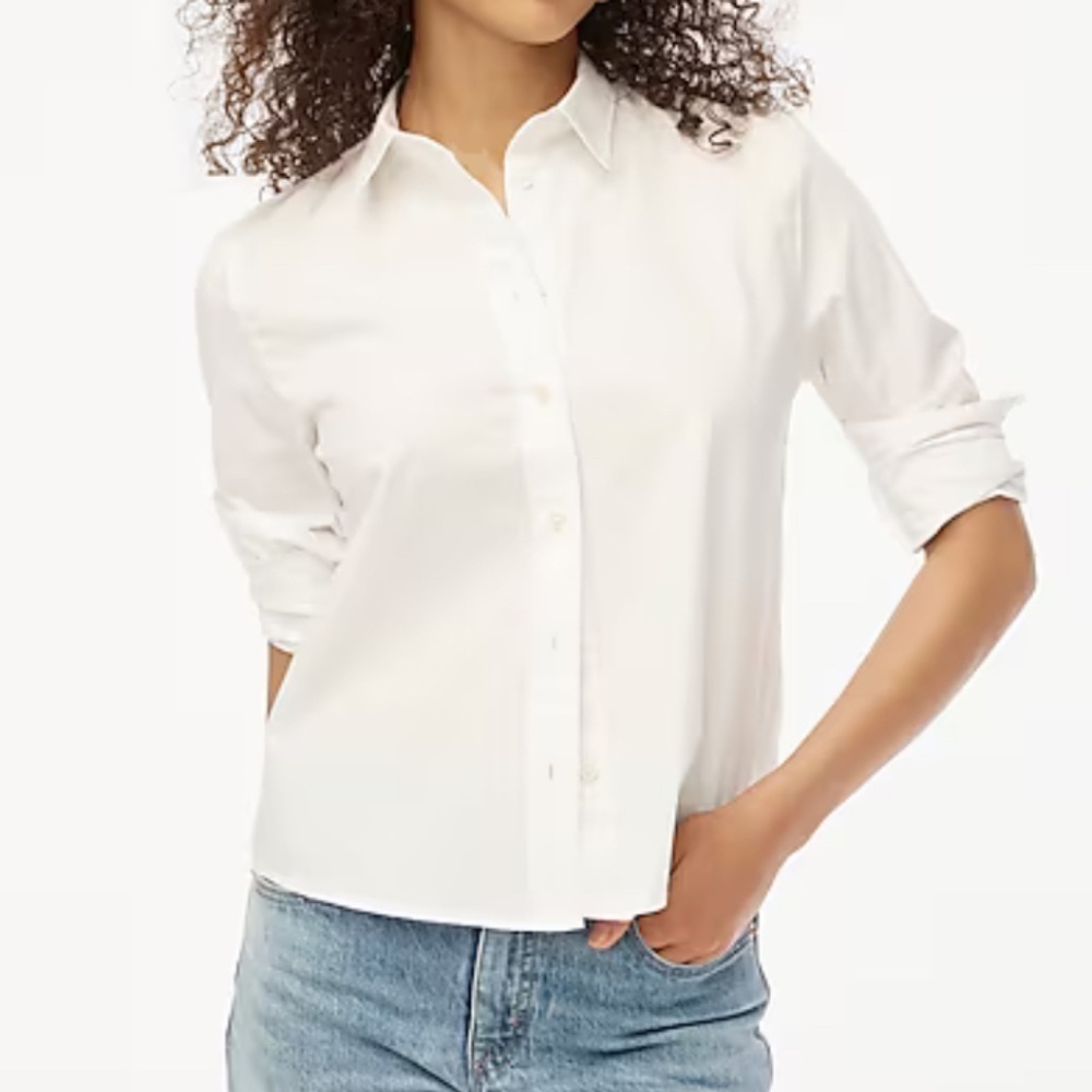 J Crew Factory White Button Up Shirt Medium
